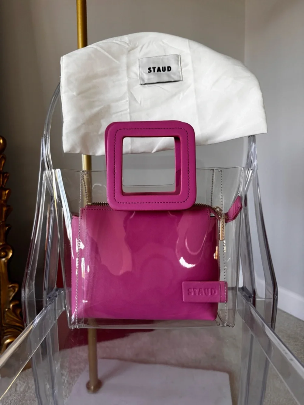 STAUD Mini Shirley Transparent Handbag
Never Worn - Picture 1 of 3